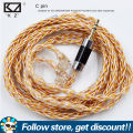 Tai Nghe KZ Replaceble Cáp Vàng Bạc Đồng Hỗn Hợp Nâng Cấp Earbuds Cáp 2Pin 0.75Mm Thay Thế Dòng Tai Nghe HiFi Lossless Tai Nghe Dây Âm Thanh Cho KZ ZSN DQ6S EDA ZES EDX ZEX ZS10 Pro GK CCA TRN MT1 Pro ST2 CS2 TANGZU WANER SG Tai Nghe Phụ Kiện. 