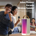 Orashare BS10 Wireless Karaoke Bluetooth Speaker With Dual Microphone 360° Stereo Sound  Bluetooth 5.3 Speaker With RGB Light Home Karaoke Set For Party 4000mAh Battery Speaker Outdoor/ Indoor. 