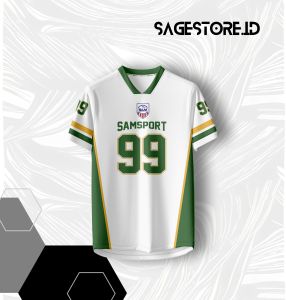 Jersey Kaos Pria Wanita NFL Streetwear Gratis Pasang Nama Dan Nomor Dryfit Fullprinting SSBW66