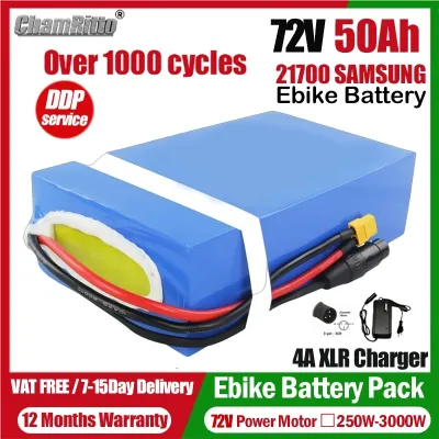 2026 Electric bicycle Battery 72V 20ah 30ah 40ah 50ah E bike 84V 5000W Power Electric vehicle 72V Bafang 3000W 2000W Lithium Battery