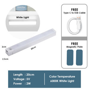 TALENTIN Motion Detect LED Tube Sensor Lamp Round Light Rechargeable Light Night Bedroom Light Magenetic Lamp Lampu Sensor Motion Sensor Light
