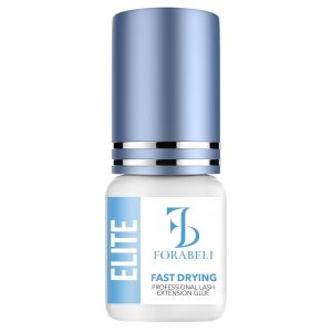 FORABELI Elite Eyelash Extension Glue/Ultra-Fast 1 Sec Dry Time/Professional Black Adhesive for Advanced Lash Artists/Up to 7 Weeks Retention/Classic Volume Hybrid Sets 5ml
