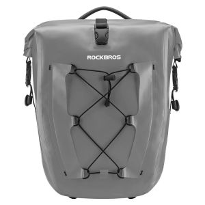 ROCKBROS Bike Carrier Bag 25L Large Capacity Rainproof Cycling Luggage Pannier Bag Adjustable Durable Travel Trunk Bag