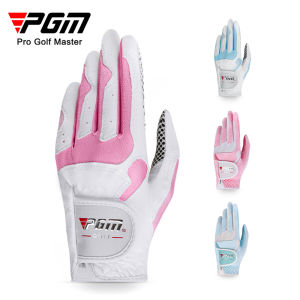 PGM Womens Golf Gloves Left Hand Right Hand Sport High Quality Nanometer Cloth Golf Gloves Breathable Palm Protection ST018