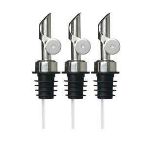 GUHEHARD 3pcs Thép không gỉ Vòi rót có trọng lượng Rót chính xác Tự động lật Nút chặn rượu vang đồ uống nắp bật Dễ lau chùi 3 màu Đầu rót chai rượu Thanh