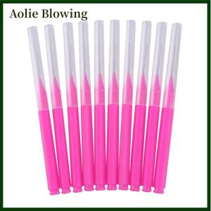 Aolie 10pcs Bendable Micro Brushes Disposable Microbrush Applicators Eyelash Extensions Eyelash Glue Cleaning Brush for Eyelash