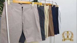 TopOne88 Celana Pendek Chino Twill Stretch Pria Dewasa Hitam Putih Model Slimfit Casual Bahan Adem Menyerap Keringat - Lazada