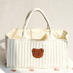 HamshMoc Mom Tote Bag Multi Compartment Organizer Foldable Changing Bag For Baby Care Wide Opening Design