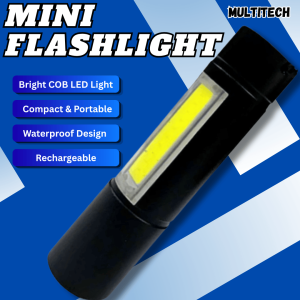Mini Rechargeable COB LED Flashlight Waterproof Portable Torch Lamp Emergency Camping Light USB