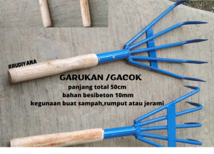 garukan sampah daun