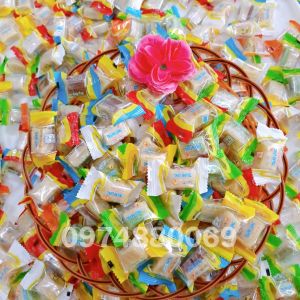 (Freeship) 1kg kẹo dừa sáp dẻo không đường mix vị -đồ ăn vặt
