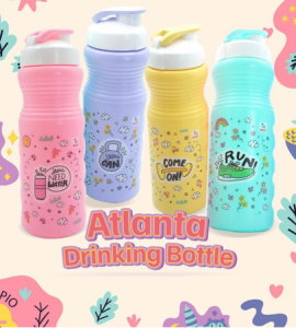 Botol Minum Atlanta Sport Motivasi 800 Ml BPA Free/ Botol Minum Anak Lucu Anti Tumpah Biggy Atlanta DAIMURA STORE
