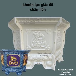 Khuôn đúc chậu cảnh lục giác 60 chân liền
