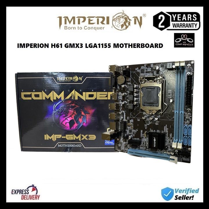 IMPERION H61 GMX3 LGA1155 MOTHERBOARD H61M | Lazada