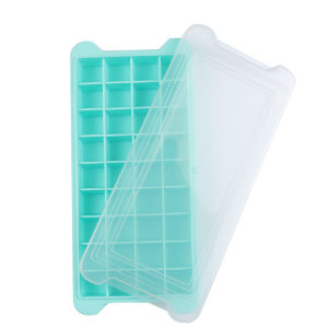 Cetakan Es Batu Silikon 36 Kotak dengan Tutup - cetakan baby food BPA FREE 100% PLATINUM SILICONE ICE CUBE TRAY SILIKON SILICONE CETAKAN ES BATU AGAR-AGAR JELLY DKK