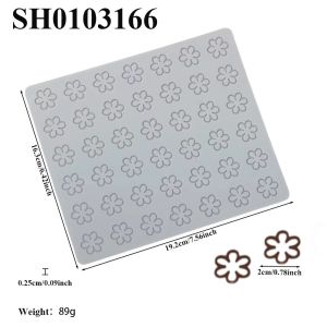 WENYOU Thiết kế nhẫn hình chiếc lá Khuôn làm sô-cô-la chip Silicone mềm dẻo Hình Dạng Hoa Tấm lót làm đường trang trí Nghệ thuật Chống dính Khuôn làm thảm ren Dụng cụ làm bánh