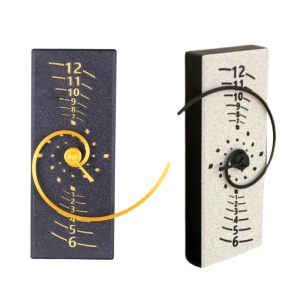 Innovative Time Display Fibonaccis Rectangular Wall Clock with Spirals Pointer Operated for Art Enthusiasts Gift