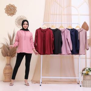 Kemeja Wanita Linen Polos Oversize - Kemeja Oversize Linen Olivia Shirt