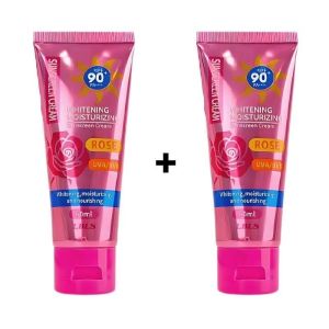Rose SPF90+++ Sunscreen Cream High Protection UV+ KISS Whitening Tinted Sunblock