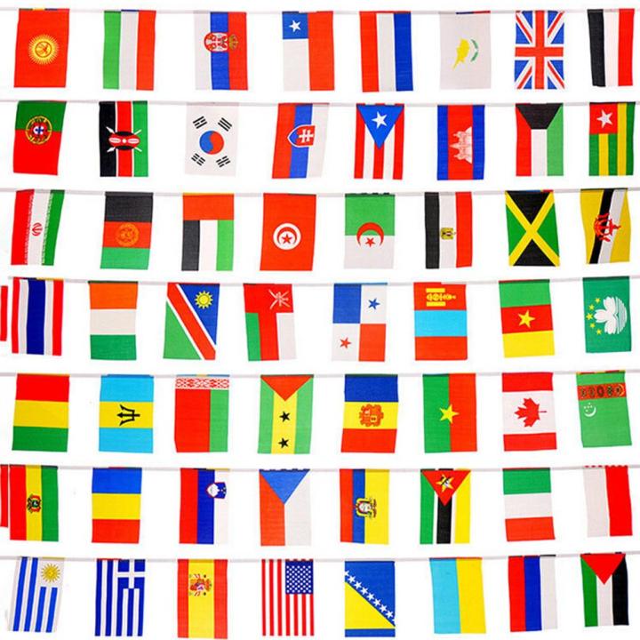 Graceful 100X Countries String Flag 25M International World 82ft Bar Party  Bunting HOT