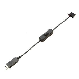 USB để 4pin PWM 5V đến 12V tăng dòng USB Tay quạt máy tính dây nối bộ chuyển đổi điện Cáp chuyển đổi với on off chuyển đổi