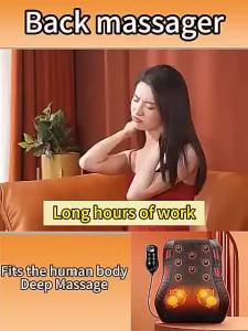 KONKO Updated Back Massager Electric Massager for Back Pain Neck Massager 3 gears Vition/magnet/hot compress/inflatable Shoulder Cervical Spine Waist back Massager