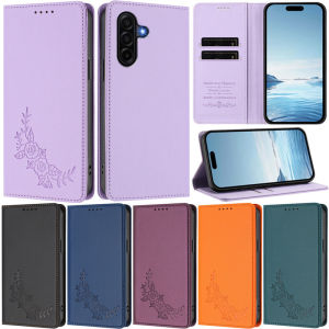 Luxury Casing For Samsung Galaxy A57 5G A37 A26 A17 A56 A36 A55 A35 A16 A54 A34 A15 A25 5G Flowers Pattern Wallet Leather Card Slot Book Flip Stand Skin Cover Case