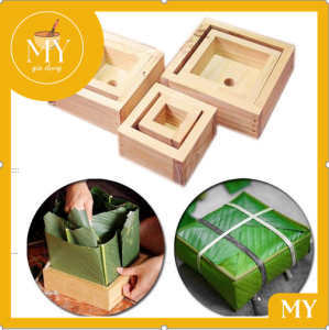 Bộ 2 khuôn gỗ làm bánh chưng -  khuôn gỗ làm bánh chưng Vạn Lợi