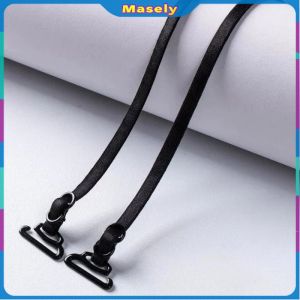 Masely 1Pair Women Thin Bra Straps 0.5cm Invisible Non-slip Underwear Shoulders Bra Straps For Women