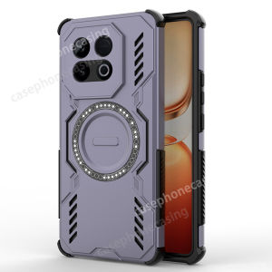 Ốp cho Vivo iqoo Z10 Turbo z10turbo Pro neo10 vỏ điện thoại bốn góc chống rơi kim loại có thể xoay dạng nhẫn từ tính chủ Ốp lưng cho Vivo iqoo Z10 turbopro