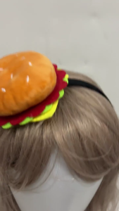 Bánh mì kẹp thịt sang trọng hình dạng hairband với thực tế chi tiết thoải mái roleplay tổ chức sự kiện hairhoop cho sinh nhật và bữa tiệc chủ đề mặc