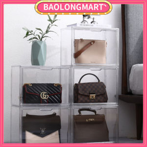 TrendTrove™ PrimePlex™: EliteReveal™ CrystalClear™ Display Vault - MagnetLatch Multi-Stack Storage & Showcase Solution