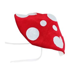 NOBLELYN Plush Mushroom Plush Hat Polka Dot Cartoon Cosplay Headgear Cute Roleplaying Photo Hat Cosplay Theme Party