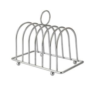 Thép không gỉ Máy nướng bánh mì Rack 6 lát khe cắm bánh mì chủ lưới làm nguội hiển thị đứng nhà hàng phụ kiện bền