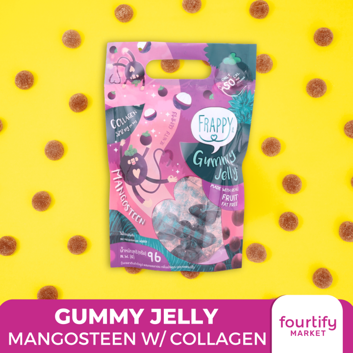 Frappy Gummy Plus Collagen Mangosteen 96g Promotes Healthy Hair