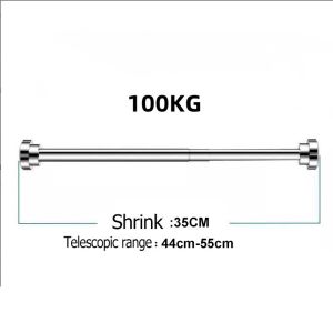 No-Drill rak baju Clothes Drying Rack Stainless Steel Adjustable Telescopic Pole Curtain Rod for Balcony Bathroom 伸縮桿