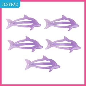 JCSYFAC 5Pcs Đầy Màu Sắc Long Lanh Cá Heo BB Tóc Side Clip Barrettes Cho Cô Gái Phụ Nữ Trẻ Em Kỳ Nghỉ Đảng Quà Tặng Tóc Phụ Kiện Mũ Nón