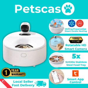 Petscaso Warm ’n Chill Smart Wet Food Feeder | Chill Preservation | Gentle Heating | HD Smart Camera