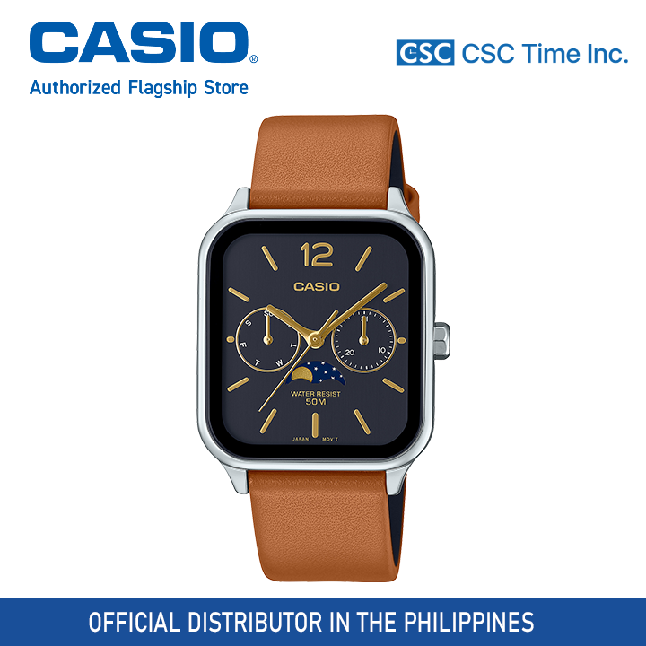 ĐỒNG HỒ CASIO - STANDARD - MOON PHASE - NAM - DÂY DA - MTP-M305L-7AVDF
