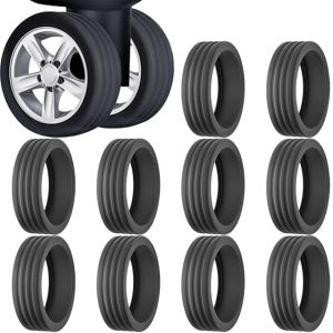 Yespery 4/8 miếng bảo vệ bánh xe silicon cho hành lý giảm tiếng ồn Vỏ bảo vệ bánh xe đẩy phụ kiện Vali tay áo bánh xe dày và chịu mài mòn