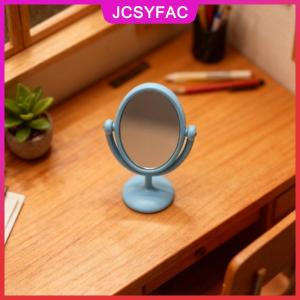 JCSYFAC 1pcs thu nhỏ retro Gương bàn trang điểm cảnh mô hình quy mô 1:12 Dollhouse trang trí nội thất phòng tắm cổ điển phụ kiện búp bê