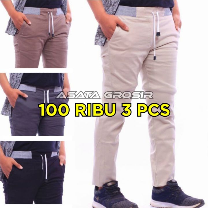 Promo Ribu Dapat Celana Chino Panjang Pria Non Stretch Nyaman