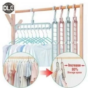 Nine hole hanger multi-functional hanger folding magic rotatable drying rack