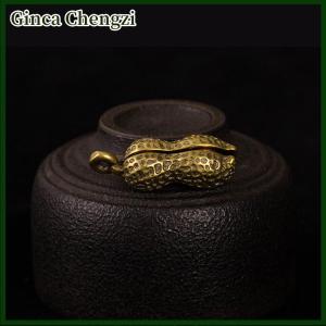 Ginca Đồng thau đậu phộng Chuông đồ trang trí đồng bức tượng phong thủy trang trí bàn nhà decors Phụ Kiện Móc Khóa Mặt dây chuyền Quà Tặng