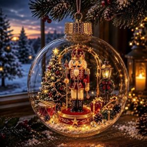 MUNCHX có đèn trang trí Giáng sinh Chất liệu acrylic. Kích thước 8CM dây chuyền hình cây thông Noel Cổ điển Thiết kế trong suốt. dây chuyền hình ông già Noel Cây thông Noel
