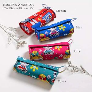 Mukena Anak LoL Rayon Bali - Perlengkapan Sholat Anak Perempuan Usia 4 - 12 Tahun - Mukena Motif LoL Full Printting Gratis Tas - Set Mukena Anak Tanggung