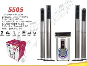 ลำโพง โฮมเธียเตอร์ ลำโพง 5.1 Home Theater พลัง 200 วัตต์ เบส 80 วัตต์ ลำโพงเสียงสมจริง ดูหนัง ฟังเพลง เล่นเกมส์ เหมือนยกโรงหนังมาไว้ที่บ้าน