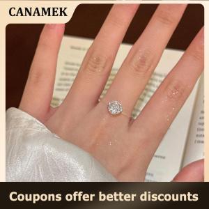 【 CANAMEK 】 Fashion Zircon Ring For Women Transparent Fishing Line Rings Jewelry Gift