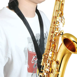 Saxophone cổ áo Dây đeo chất liệu da PU mềm sax dây đeo đệm cho alto sax Tenor Clarinet Baritone Soprano sừng nhạc cụ