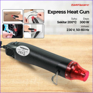 COD Taffware QST Express Heat Gun Hot Blower Vinyl 230V 300W - QST-220 / Alat Pemanas Stiker Mobil Motor / Hot Air Gun Pemanas / Alat Pemanas Pemasangan Pipa Pelepas Baut Pengelupas Cat